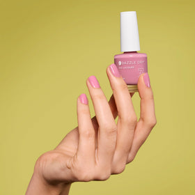 Dazzle Dry close-up of lacquer surface revealing Picking Peonies cream texture and streak-free result