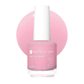 Dazzle Dry bottle front showing cool pale pink shade for a polished look