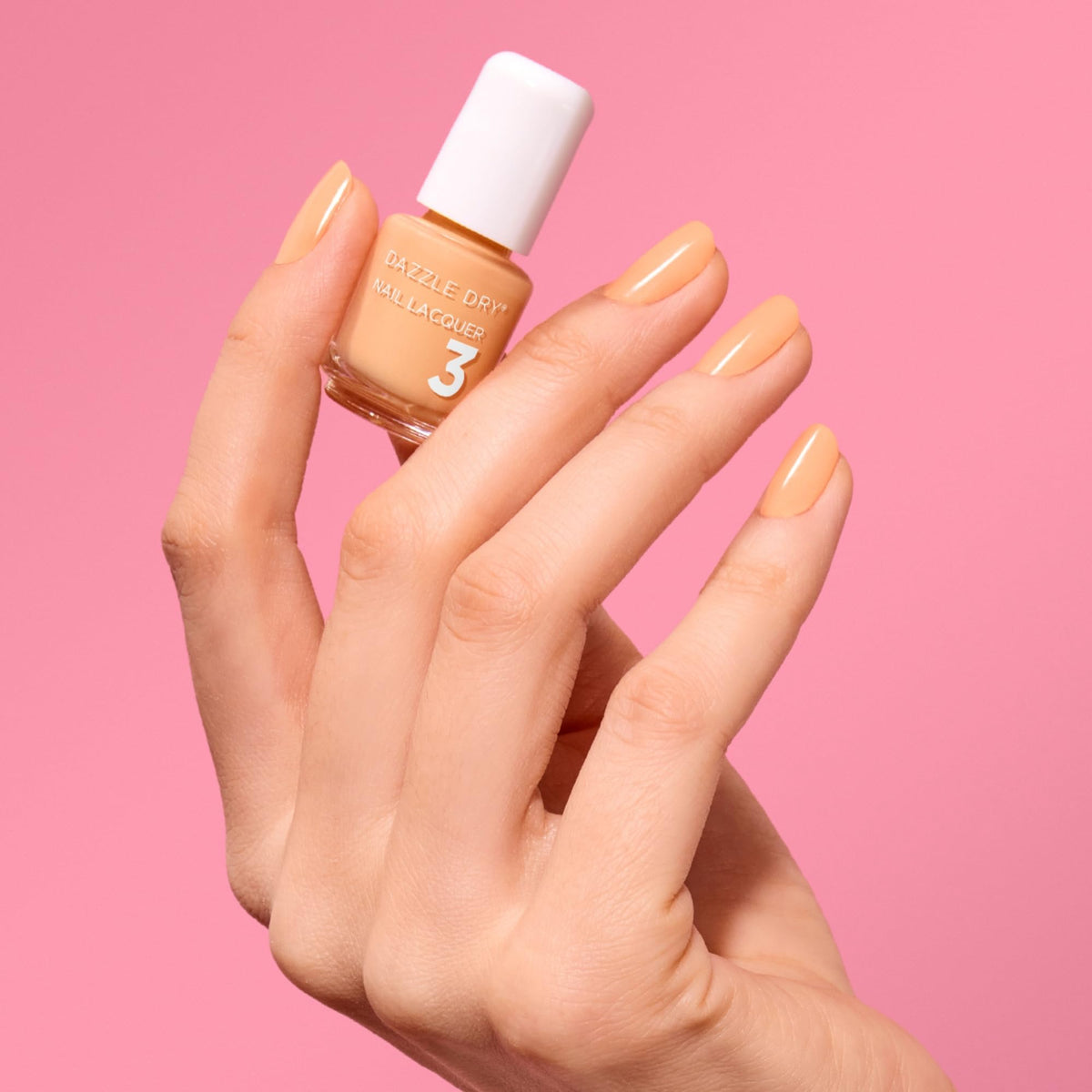 Dazzle Dry Poolside Pink texture closeup showing coral shimmer and glossy finish