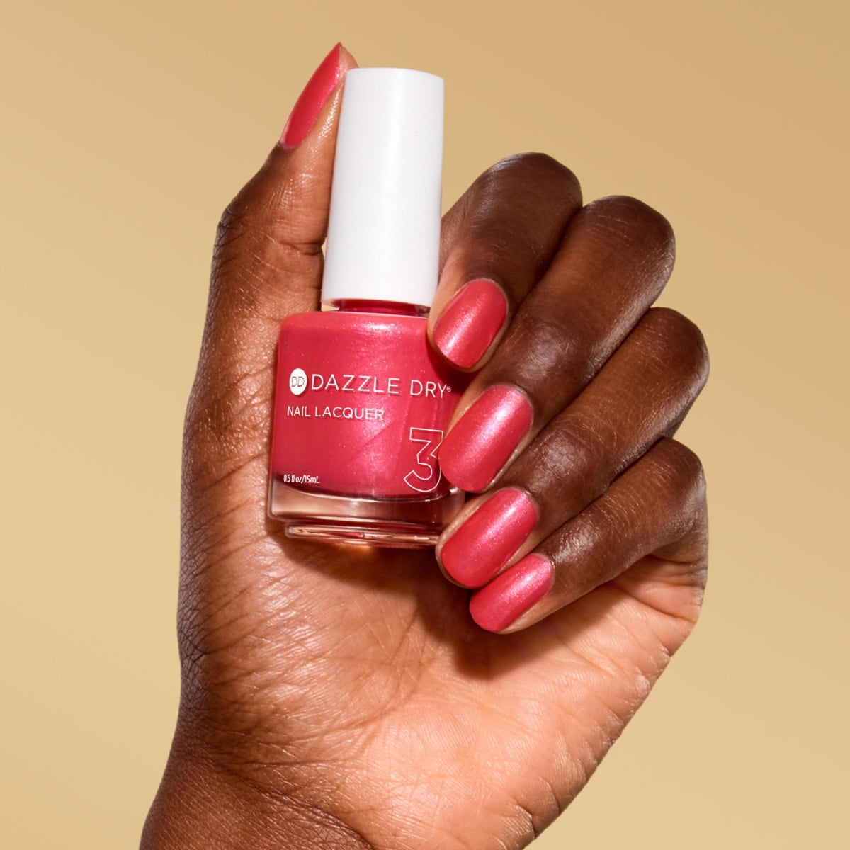 Dazzle Dry texture close-up showing semi-sheer shimmer and depth benefit