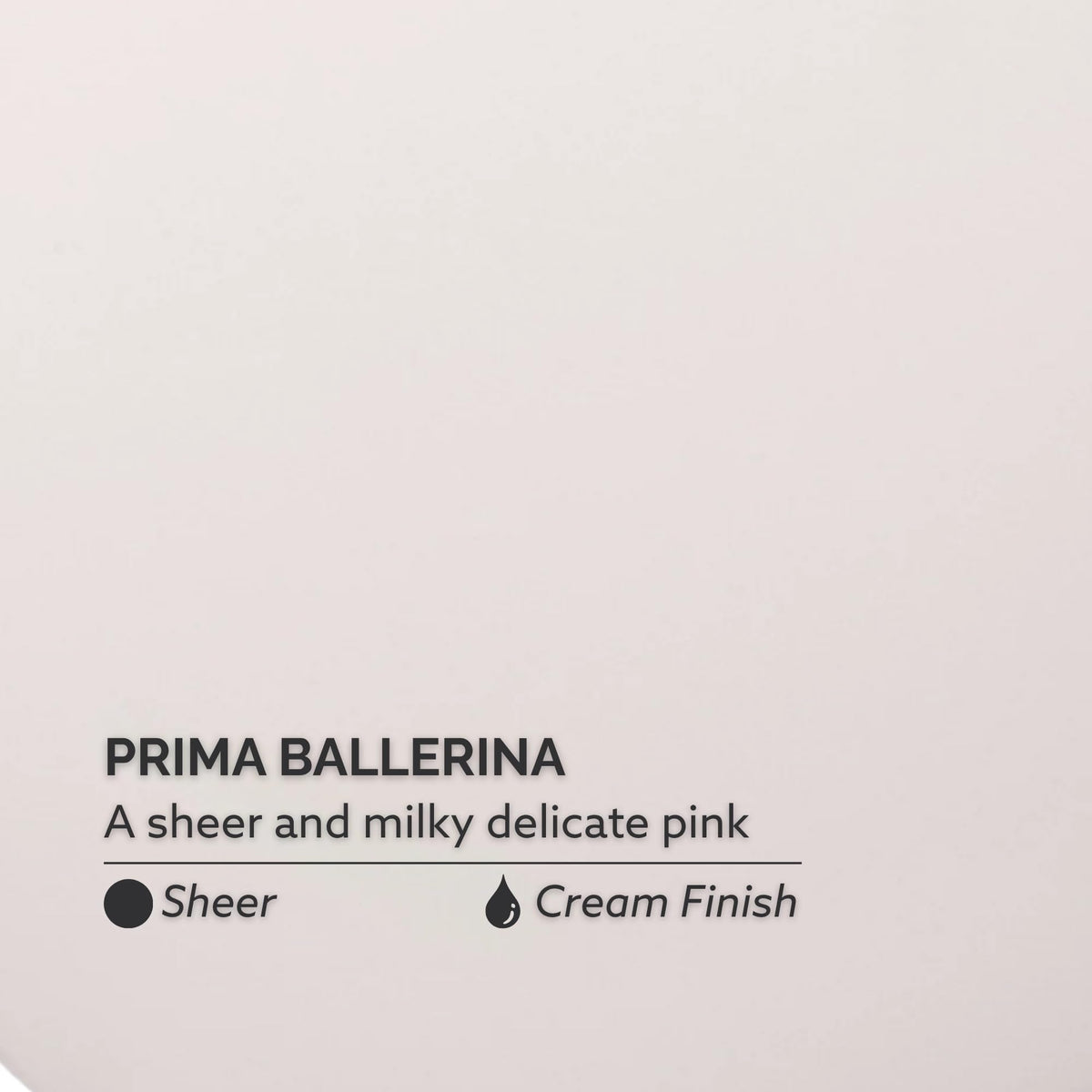 Dazzle Dry swatch on fingers displaying Prima Ballerina gentle pink for natural look benefit