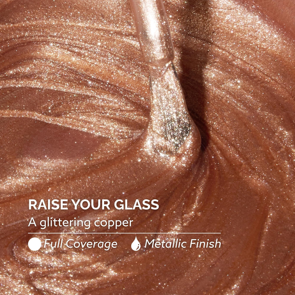 Dazzle Dry Raise Your Glass lacquer shimmer close-up highlighting metallic coverage