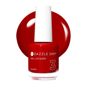 Dazzle Dry front packaging showing polish and bold red finish for easy identification