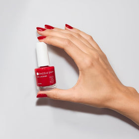 Dazzle Dry single nail close-up showing glossy finish and chip-resistant look