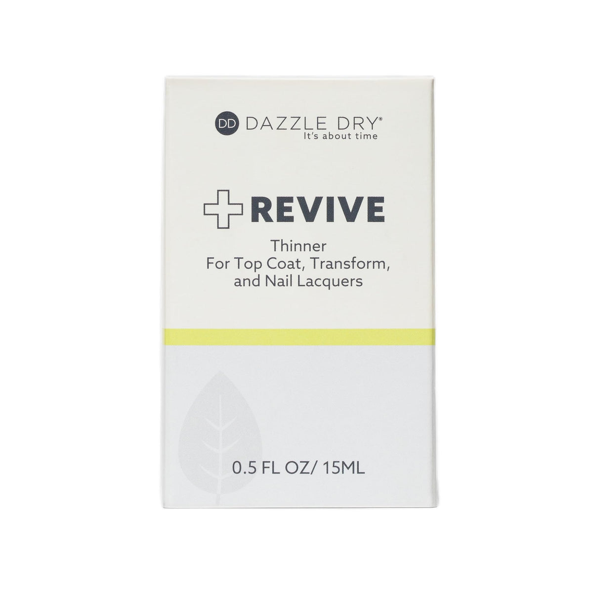 Dazzle Dry Revive bottle next to a ruler for scale and travel-friendly benefit