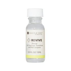 Dazzle Dry Revive front label showing compact 0.5 oz bottle and usage benefit