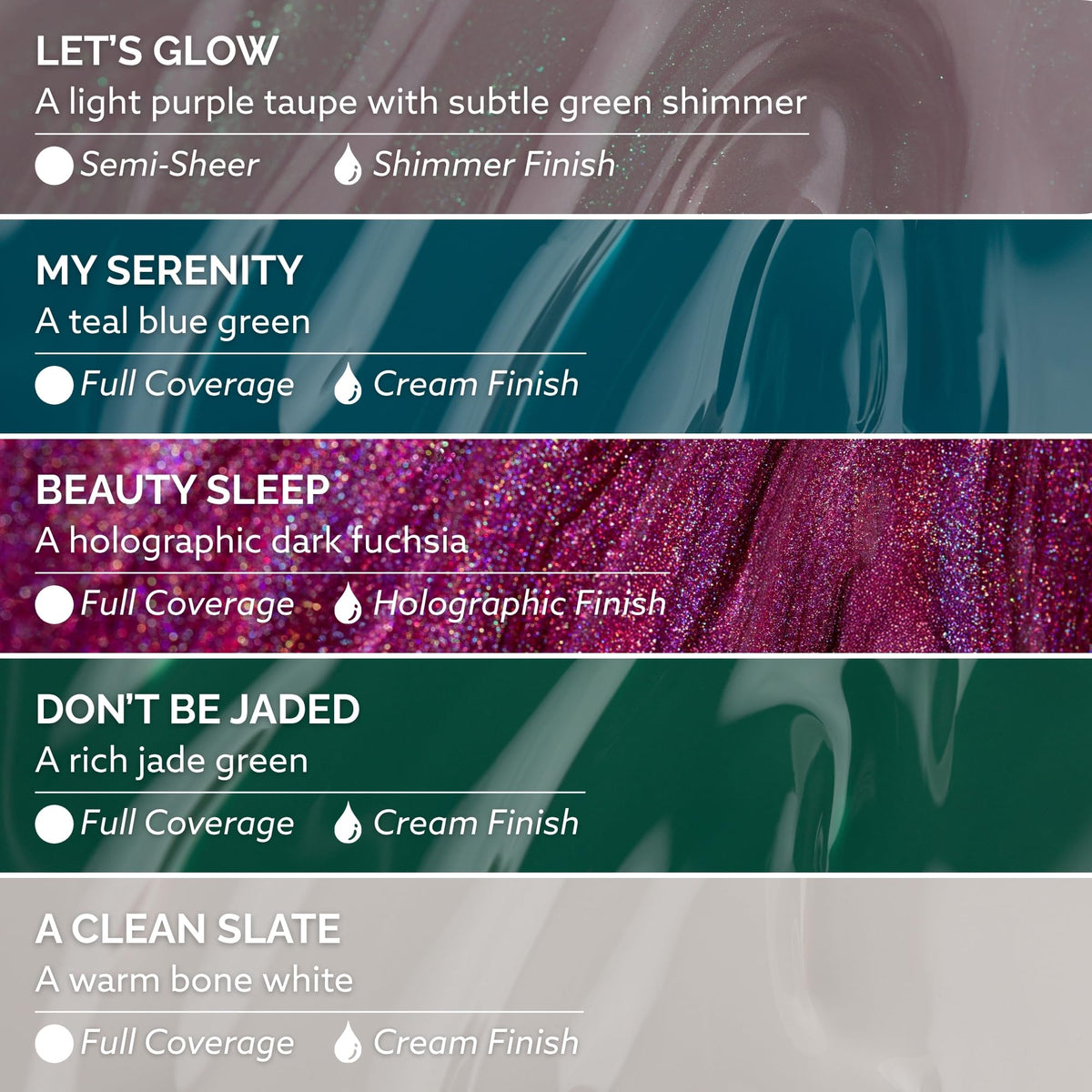 Dazzle Dry brush stroke texture showing smooth application and quick-dry finish