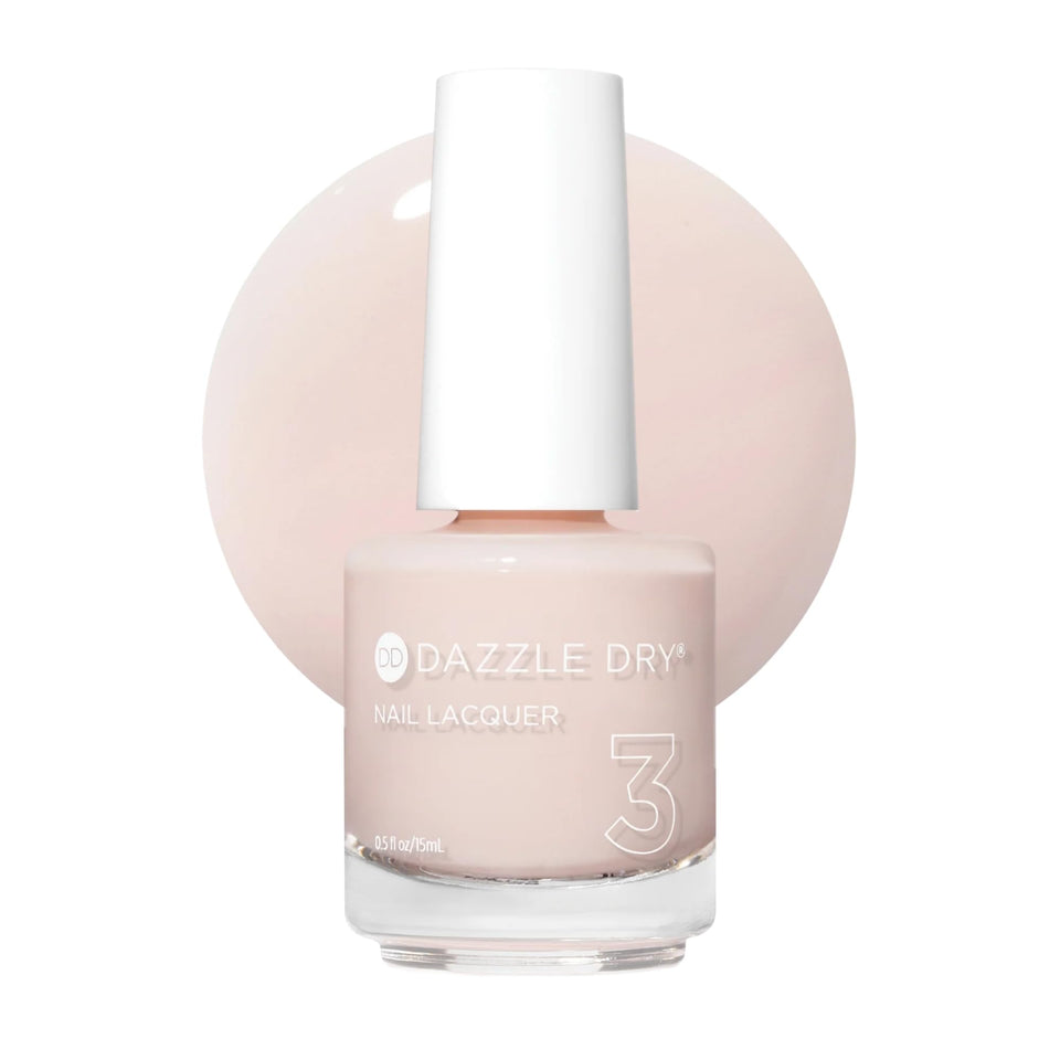Dazzle Dry bottle front view shows Rose Quartz shade and quick-dry benefit