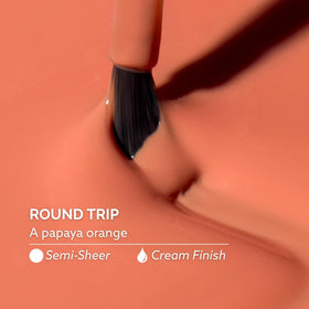 Dazzle Dry round trip single stroke swatch showing sheer color benefit
