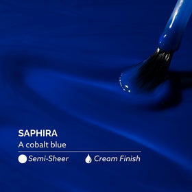 Dazzle Dry brush stroke swatch showing smooth cobalt application benefit