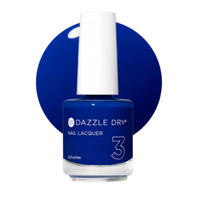 Dazzle Dry front packaging showing cobalt blue bottle and brand