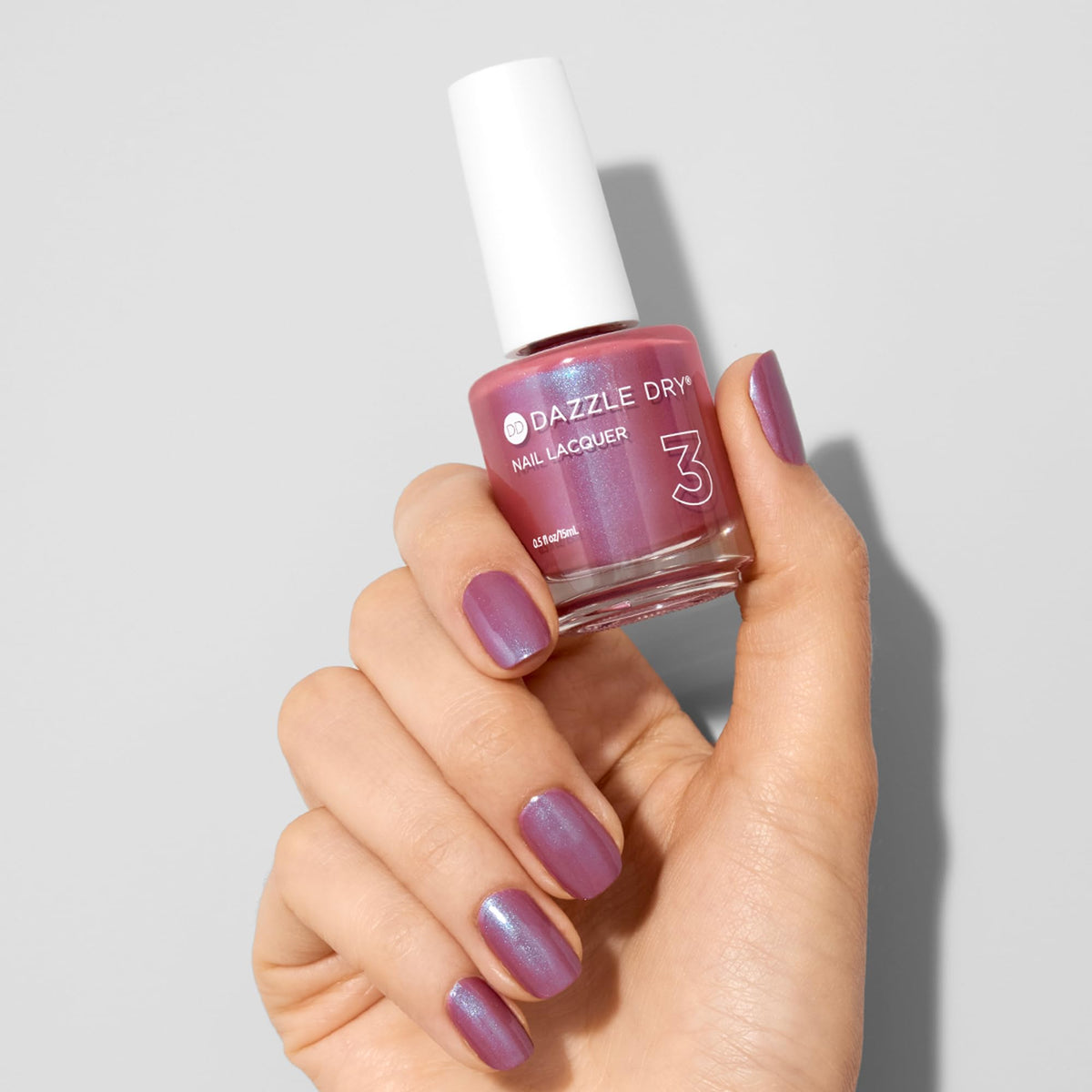 Dazzle Dry shimmer macro revealing blue shimmer particles for light-catching depth benefit