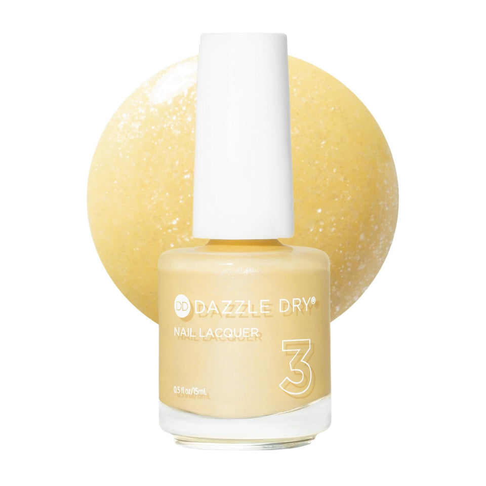 Dazzle Dry front bottle showing Solstice shade and easy application benefit