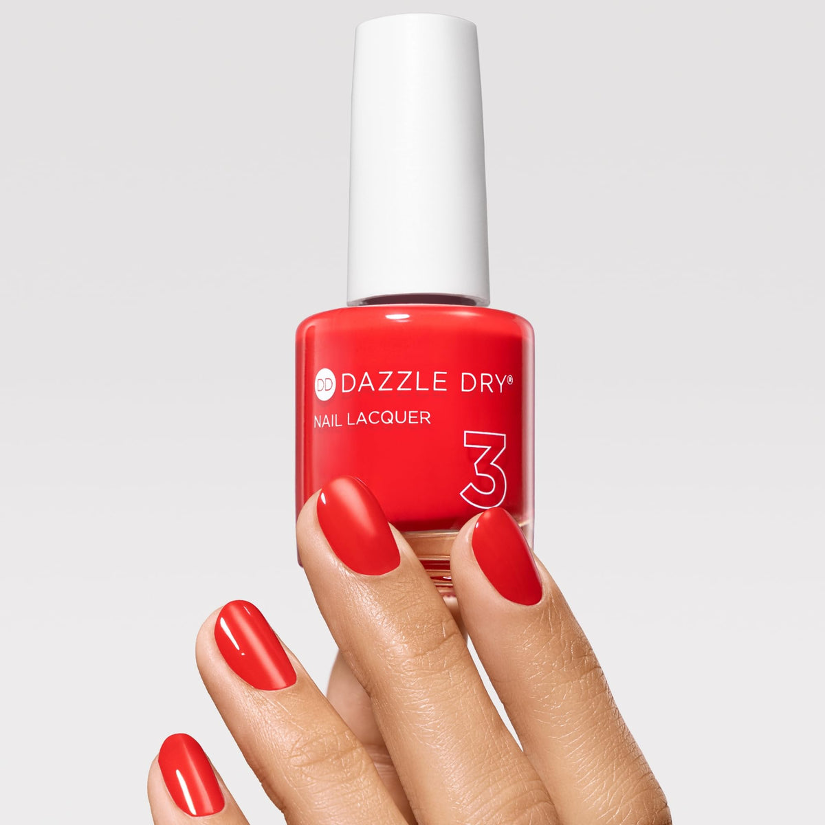 Close-up of Spark lacquer texture, Dazzle Dry finish looks smooth and even