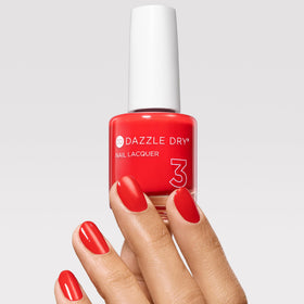 Close-up of Spark lacquer texture, Dazzle Dry finish looks smooth and even