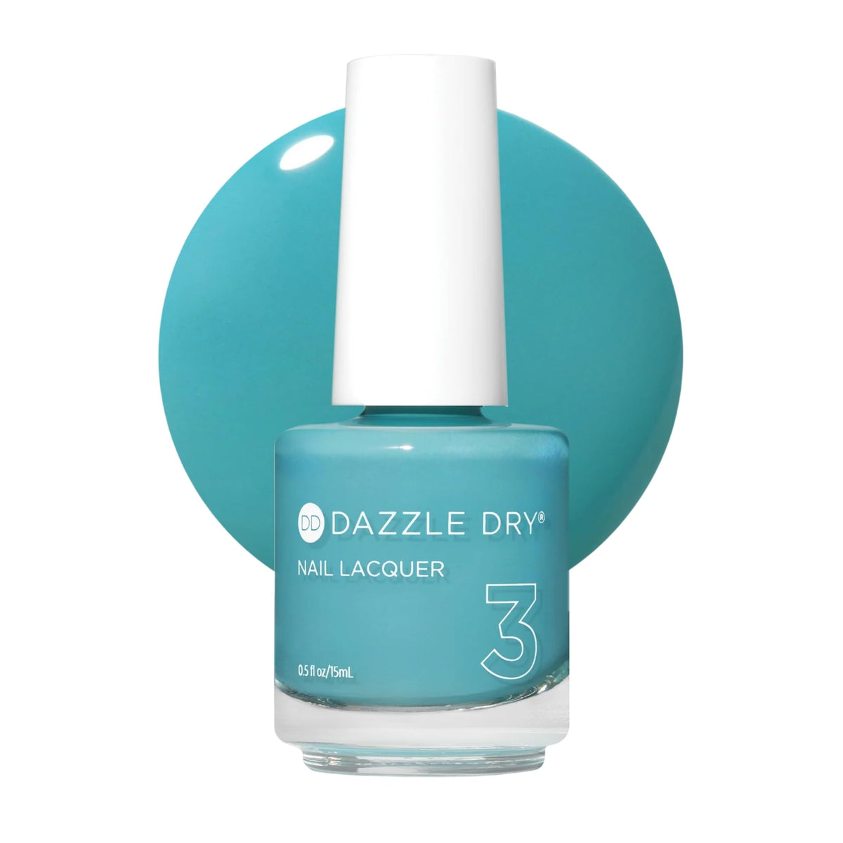 Dazzle Dry Spearmint Tea bottle front showing turquoise crème and brand