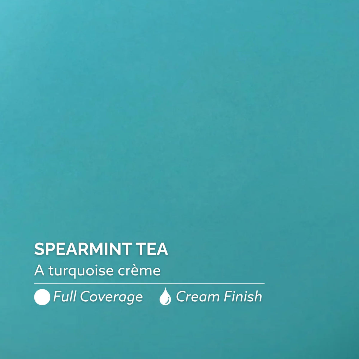 Dazzle Dry Spearmint Tea swatch on skin illustrating true color payoff