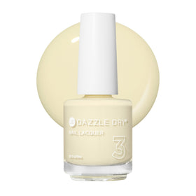 Dazzle Dry bottle front view showing Sundress buttery yellow cream polish benefit quick-dry