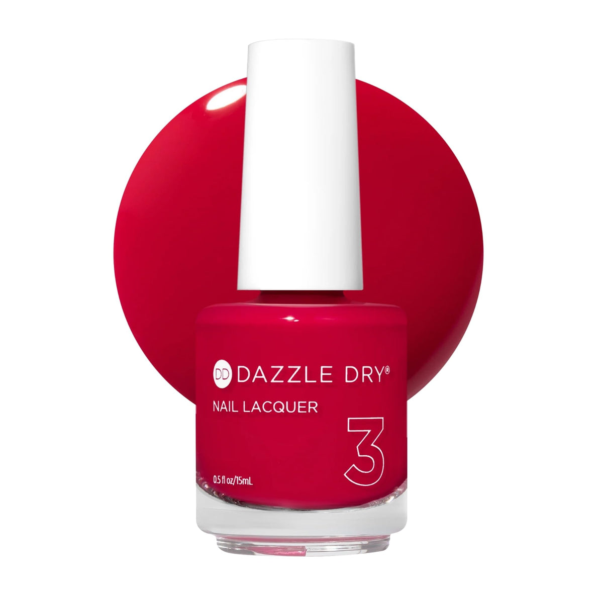 Dazzle Dry front packaging showing bright strawberry pink label and benefit fast-dry