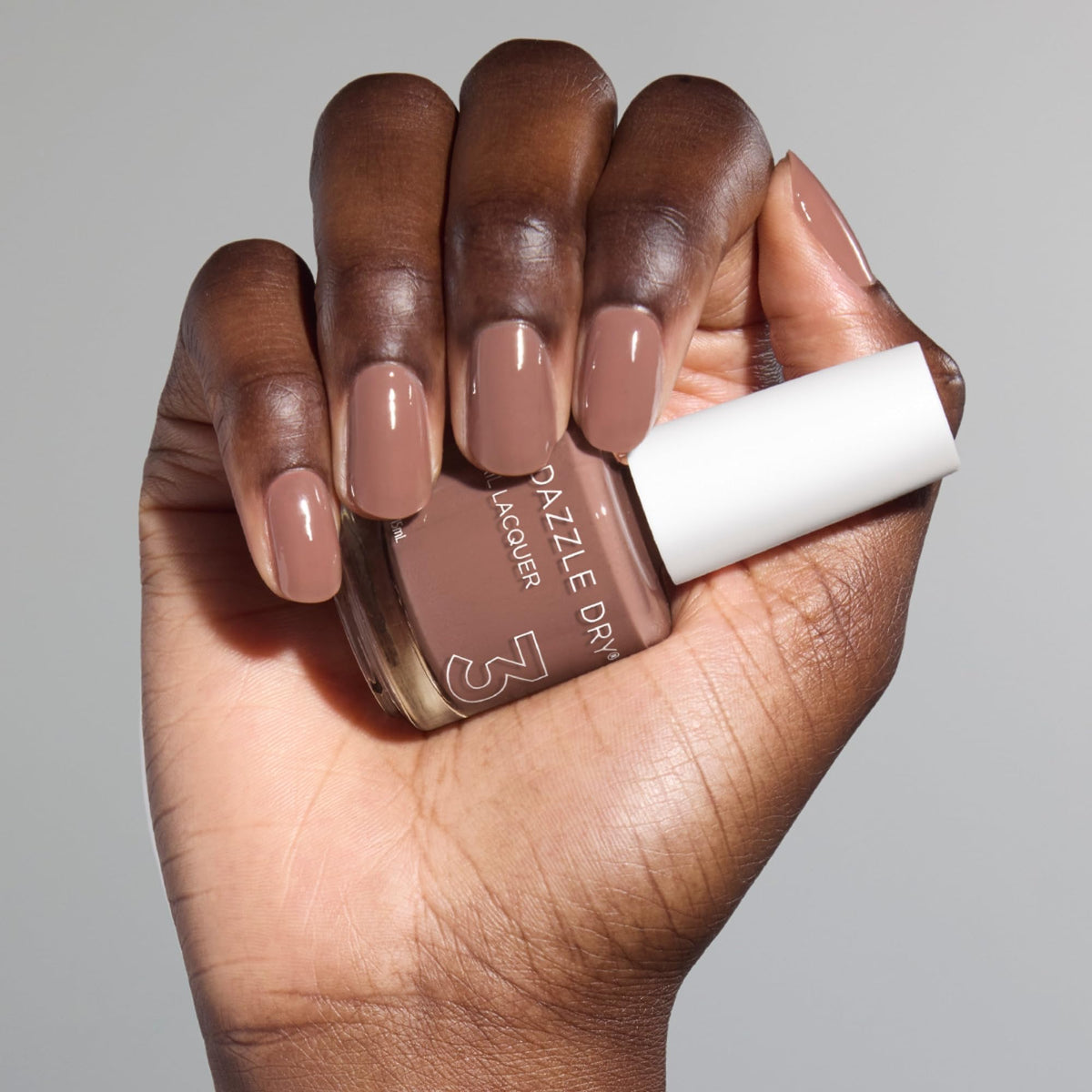 Dazzle Dry lacquer texture close-up showing creamy finish and even opacity
