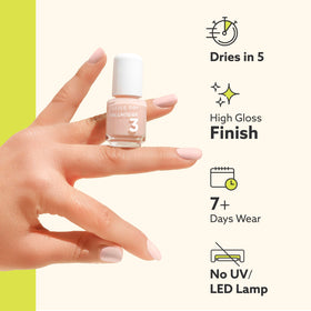 Dazzle Dry top coat swatch showing glossy shine and chip resistance