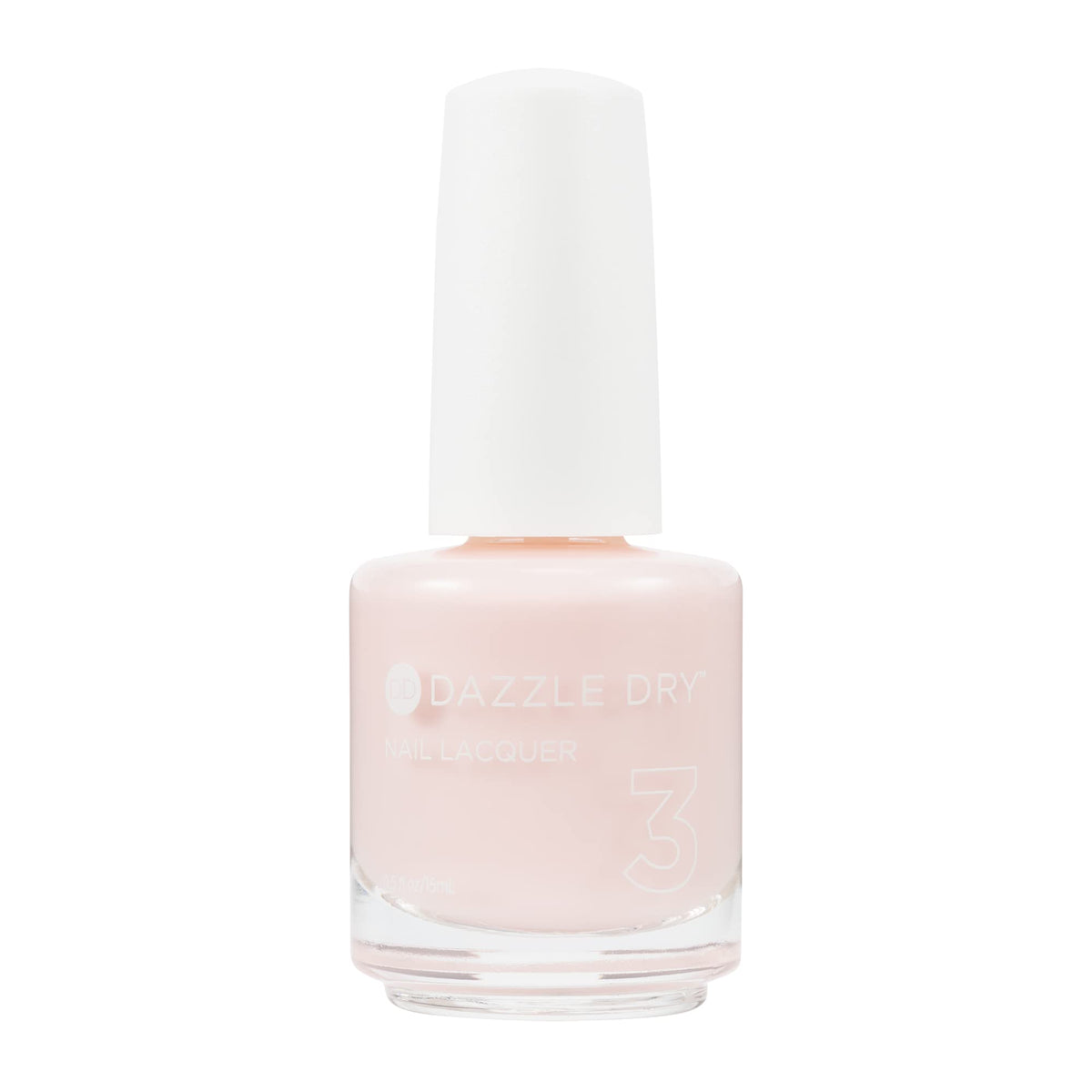 Dazzle Dry Truth bottle front view showing pale pink shade and fast-drying benefit