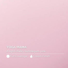 Dazzle Dry painted nails with Yoga Mama on hand showing wearable pink look benefit