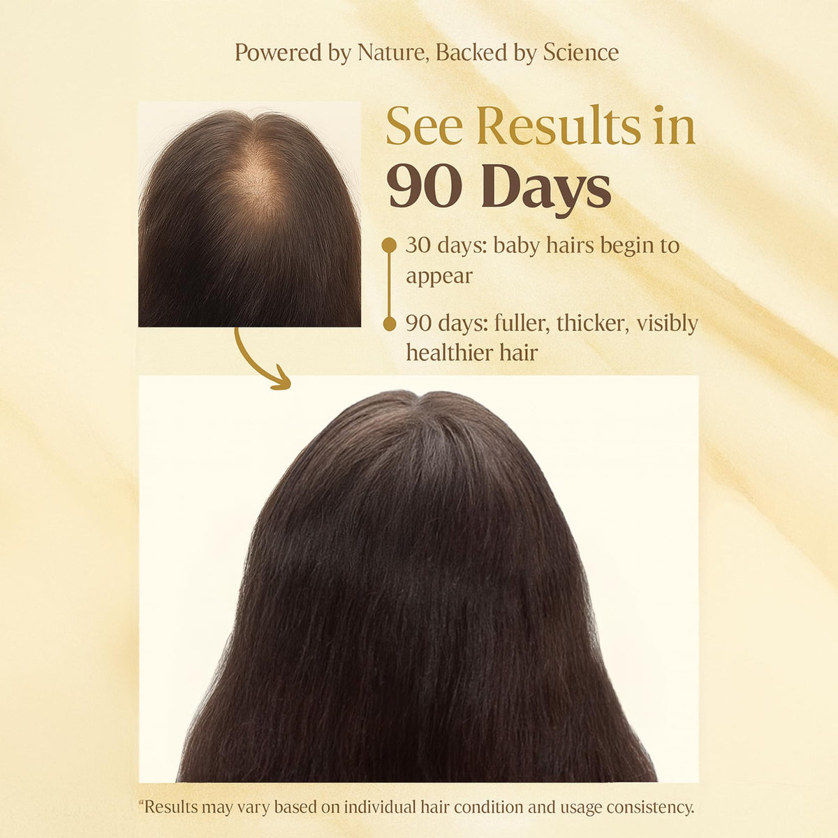 D'Cherlane before and after shine comparison for smoother, glossier hair
