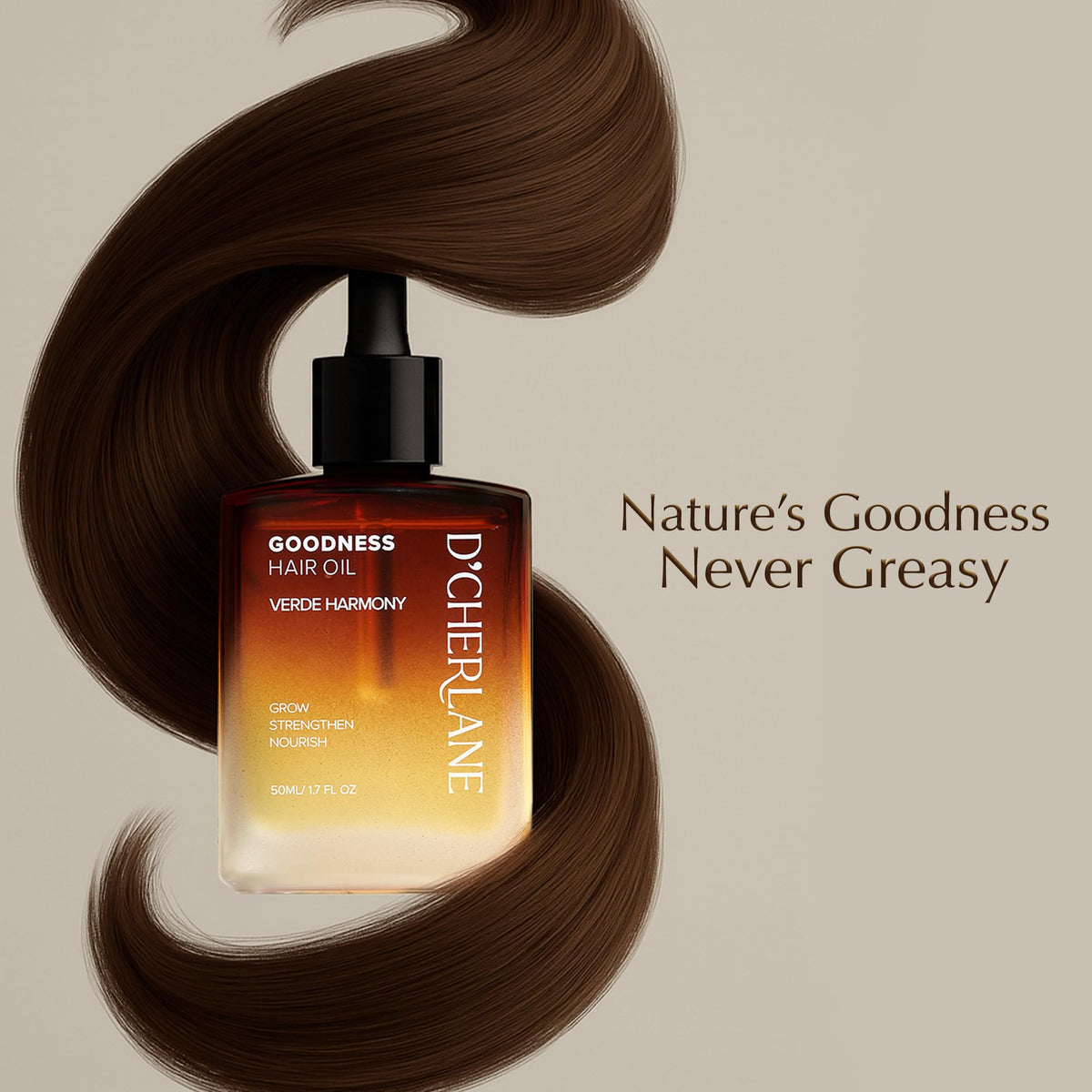 D'Cherlane finished hairstyle showcasing smooth frizz-free styling benefits