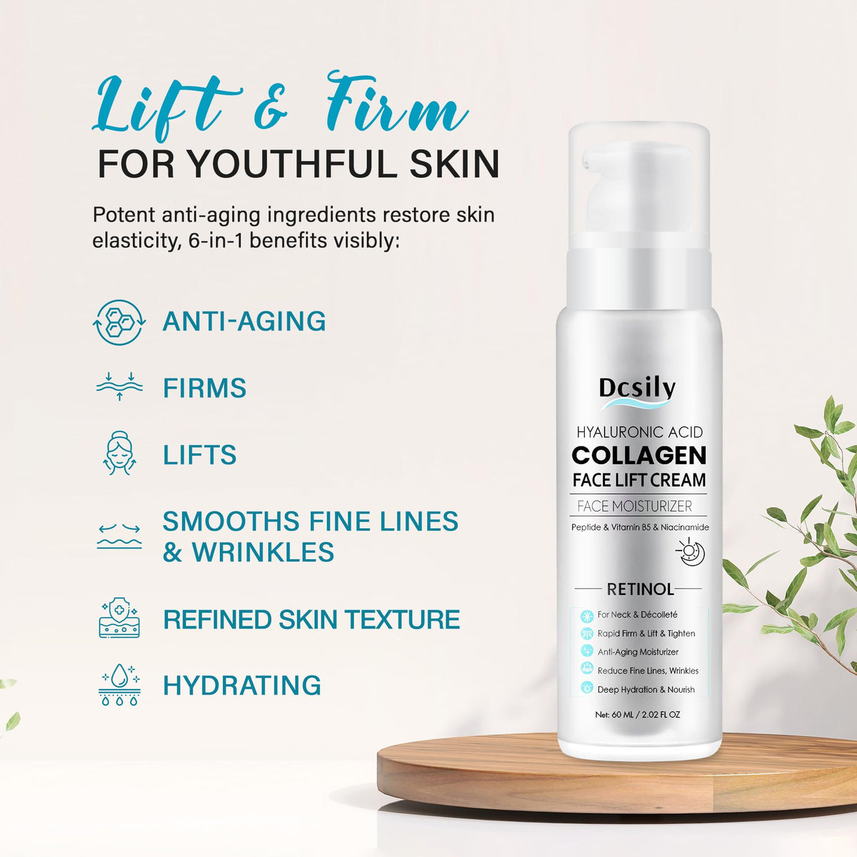 Dcsily cream texture close-up showing smooth, hydrating finish