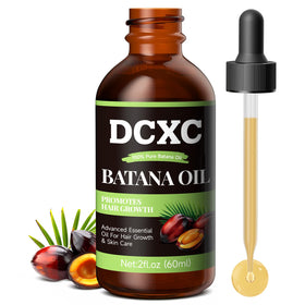 DCXC front bottle of Batana oil showing packaging and easy-pour cap for precise use