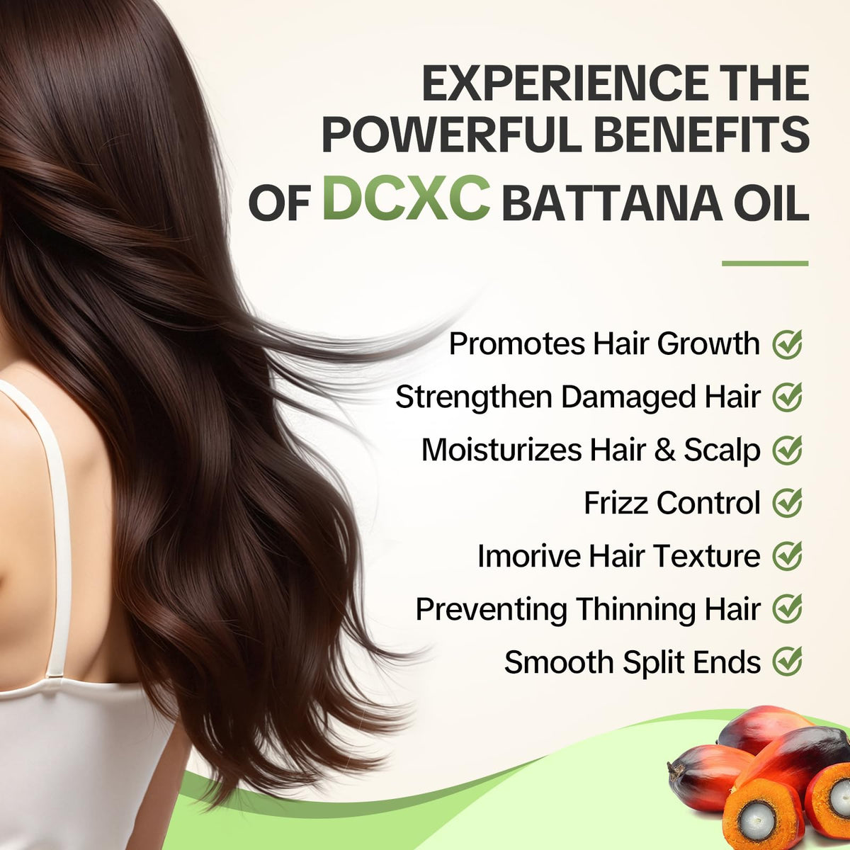 DCXC Batana oil held in hands to show 2oz size and convenient travel-friendly packaging