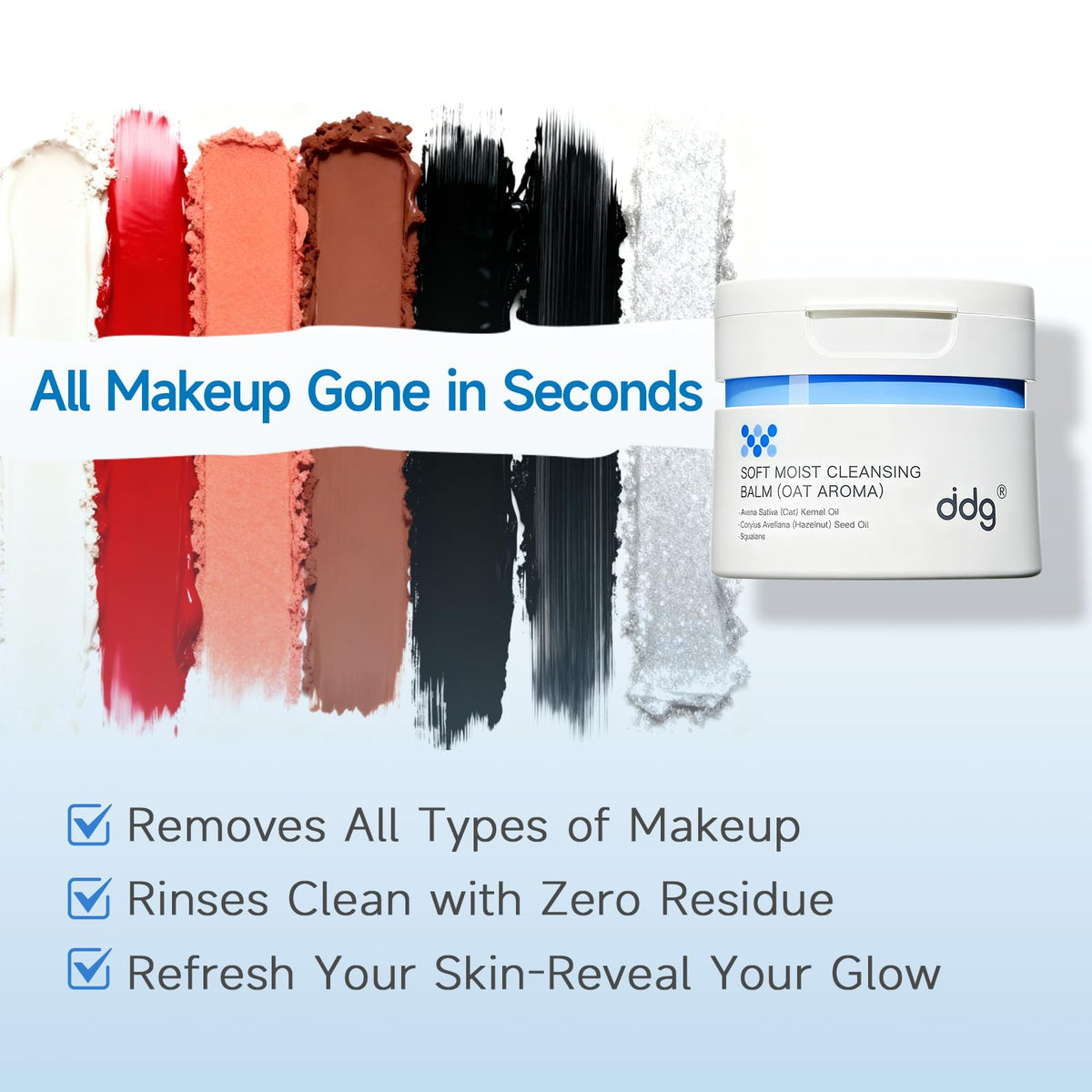 ddg balm in hand being scooped and applied, demonstrates easy application