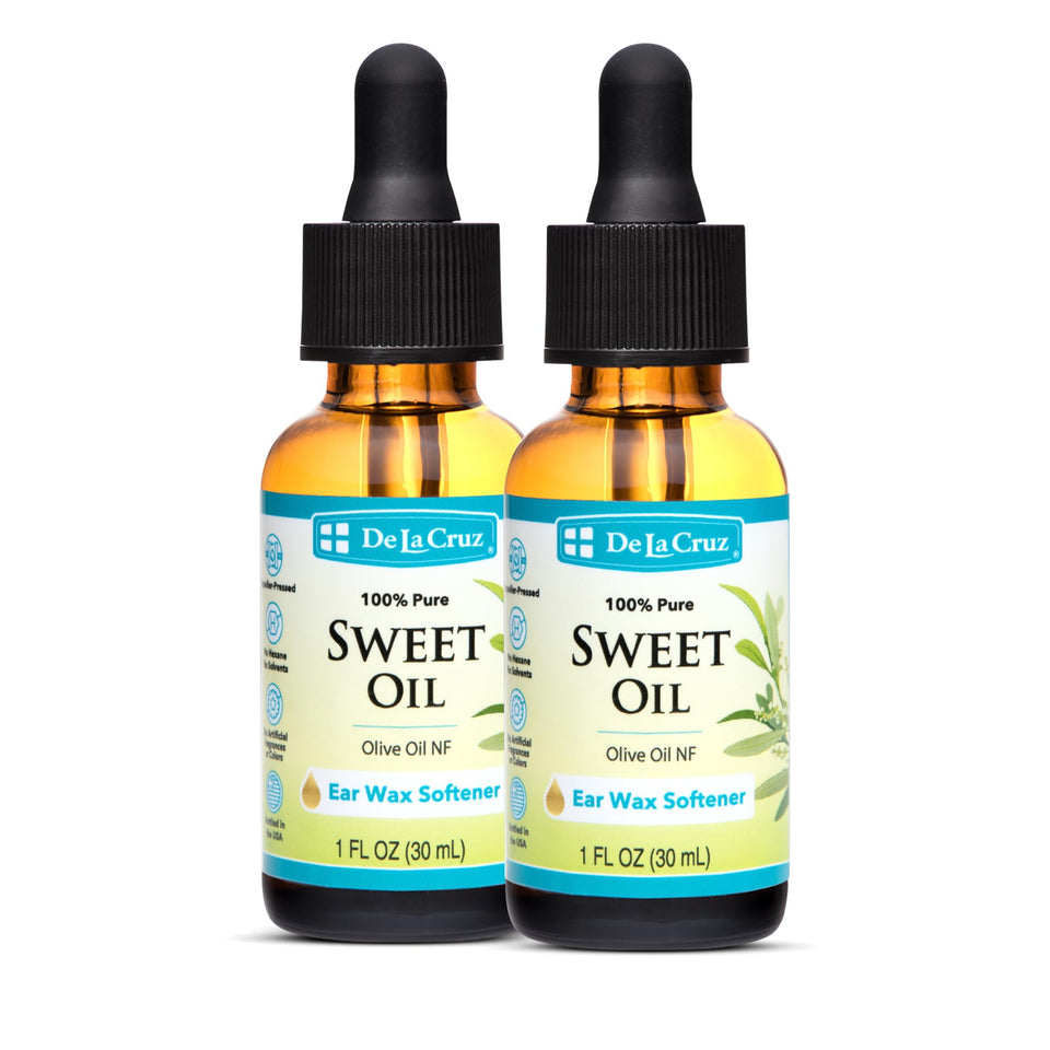 De La Cruz front packaging showing two bottles and clear product benefit