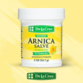 De La Cruz jar in travel pouch enabling on-the-go relief for dry skin