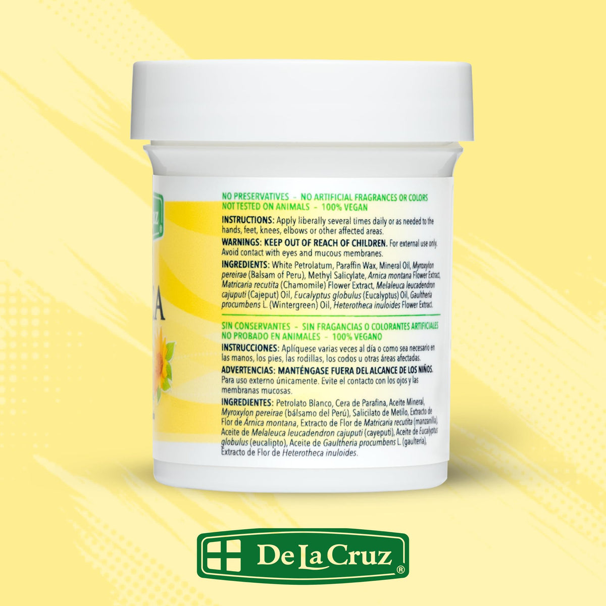 De La Cruz jar on bathroom counter suggesting daily skincare and convenience