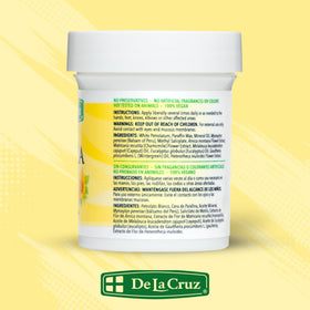 De La Cruz jar on bathroom counter suggesting daily skincare and convenience