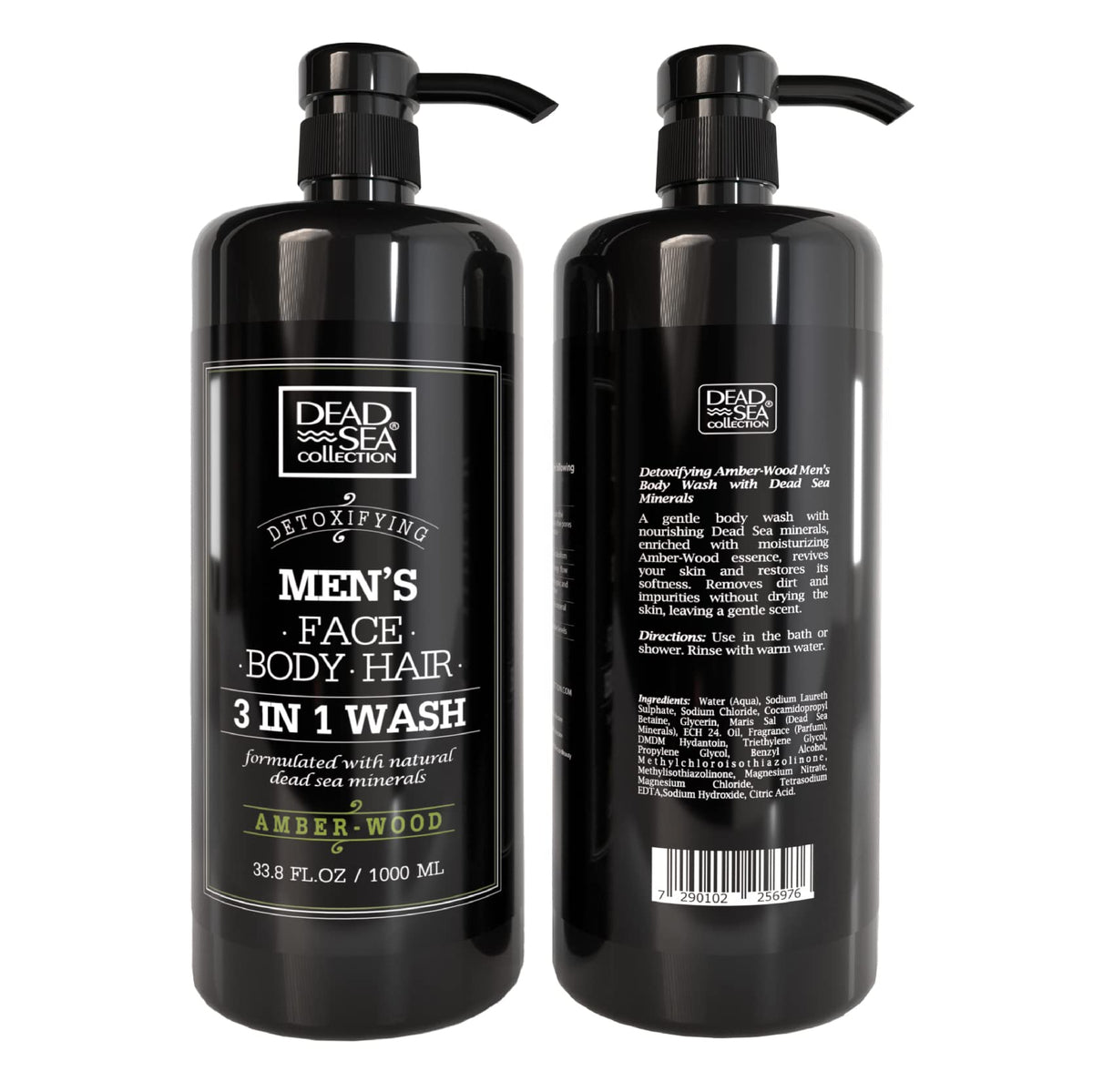 Dead Sea Collection bottle on bathroom shelf conveying everyday grooming convenience benefit