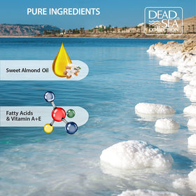 Dead Sea Collection applying oil to forearm to moisturize dry skin