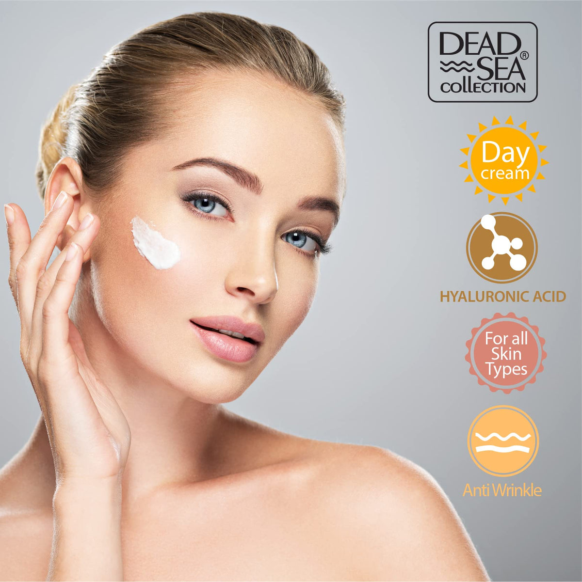 Dead Sea Collection applied on hand illustrating quick absorption and non-greasy feel