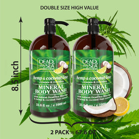 Dead Sea Collection pump detail demonstrating easy one-handed dispensing benefit