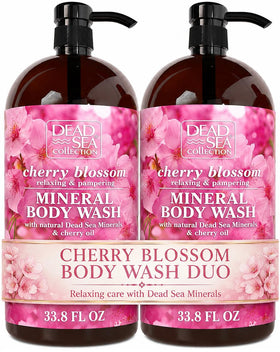 Dead Sea Collection front packaging showing two bottles and label benefits