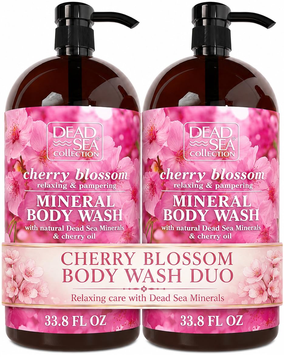Dead Sea Collection front packaging showing two bottles and label benefits