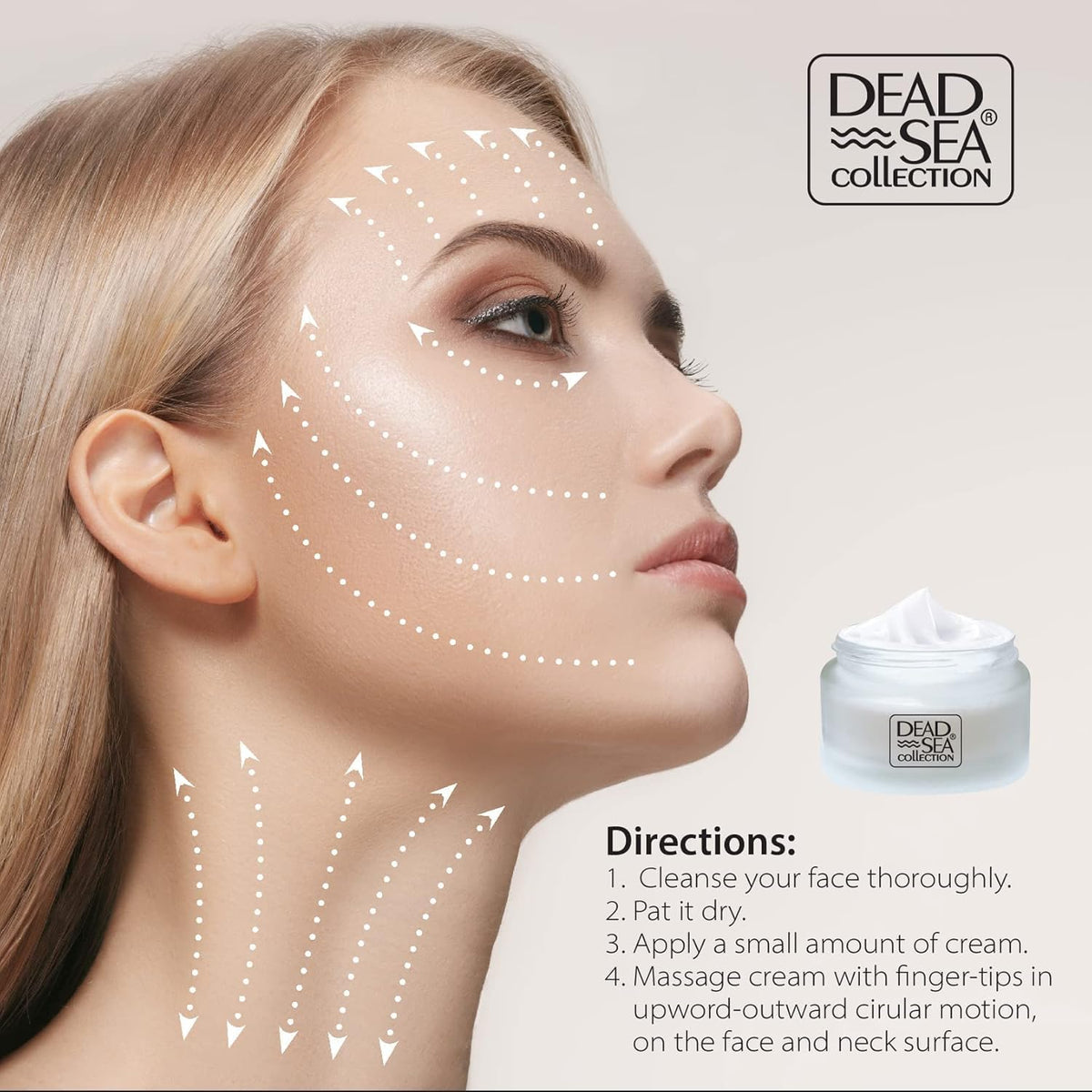 Dead Sea Collection swatch on skin showing lightweight finish and hydration