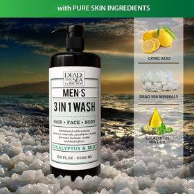 Dead Sea Collection back label showing directions and ingredient clarity benefit