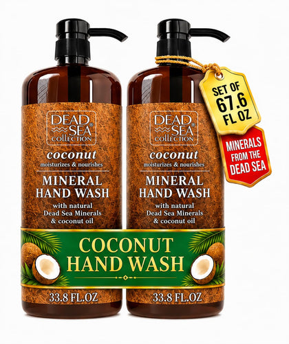 Dead Sea Collection front bottle packaging showing coconut scent and volume benefit