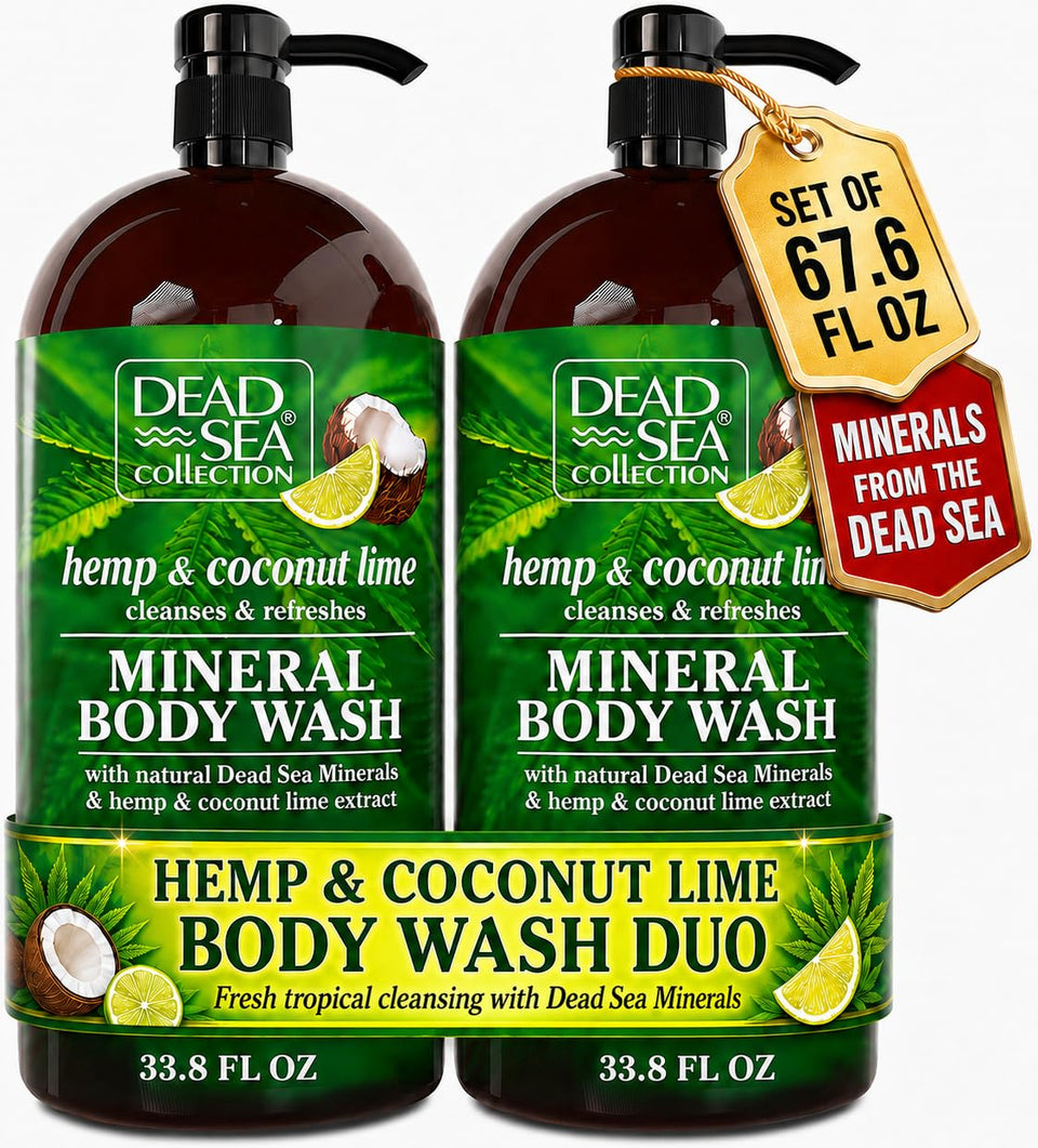Dead Sea Collection front packaging showing two bottles and value pack benefit