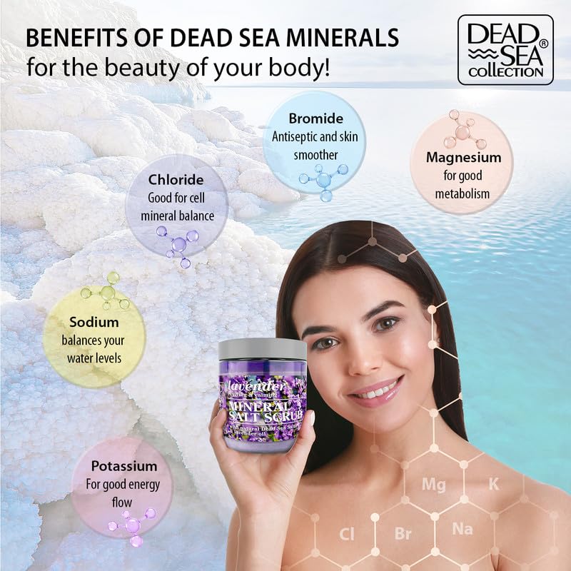 Dead Sea Collection hand applying scrub to arm demonstrating gentle exfoliation benefit