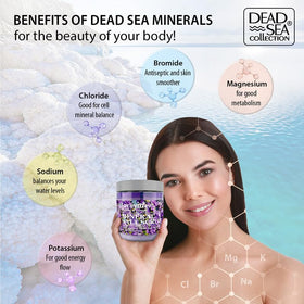 Dead Sea Collection hand applying scrub to arm demonstrating gentle exfoliation benefit