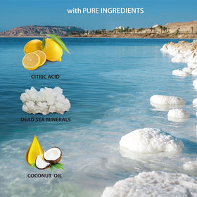 Dead Sea Collection ingredient label showing Dead Sea minerals and coconut oil benefit